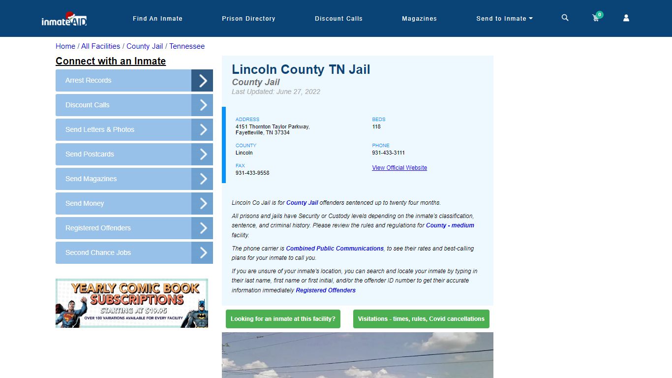 Lincoln County TN Jail - Inmate Locator - Fayetteville, TN